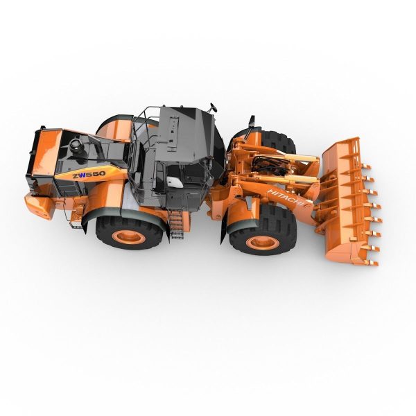 Rigged Hitachi Construction Machinery ZW550 Wheel Loader