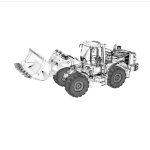 Rigged Hitachi Construction Machinery ZW550 Wheel Loader