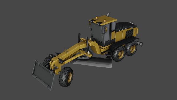 Road Grader lowpoly