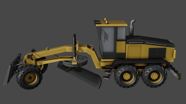 Road Grader lowpoly