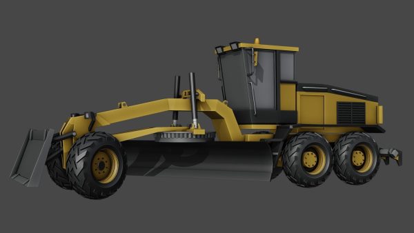 Road Grader lowpoly