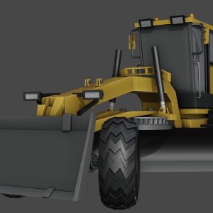 Road Grader lowpoly