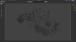 Road Grader lowpoly