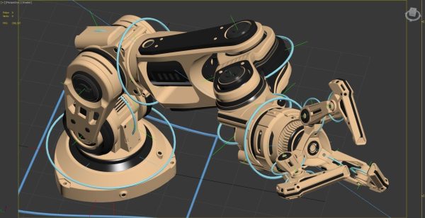 Robot Arm 3 RIGGED and Animated