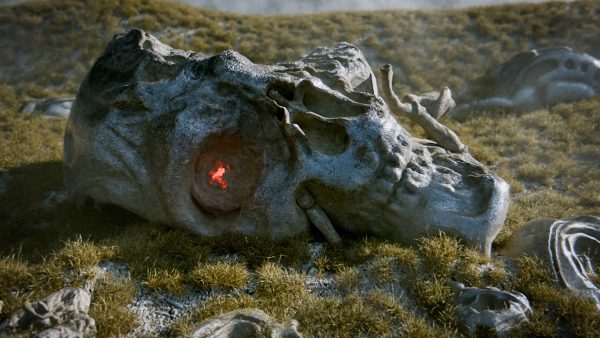 Robot Head Buried Scene