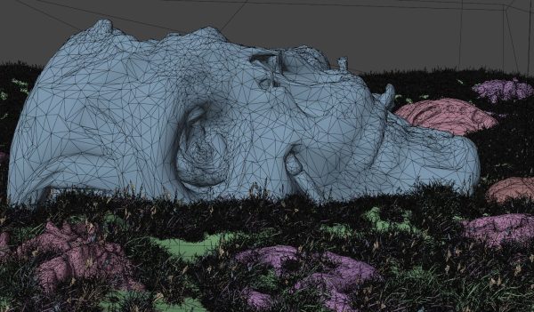 Robot Head Buried Scene