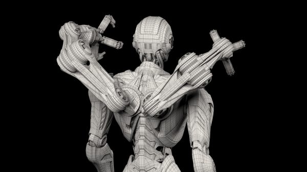 Robot Humanoid B2 - Rigged and Animated
