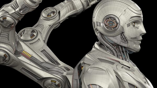 Robot Humanoid B2 - Rigged and Animated