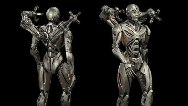 Robot Humanoid B2 - Rigged and Animated