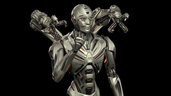 Robot Humanoid B2 - Rigged and Animated