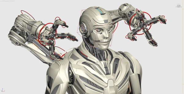 Robot Humanoid B2 - Rigged and Animated