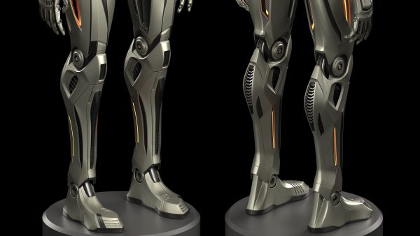 Robot Humanoid B2 - Rigged and Animated