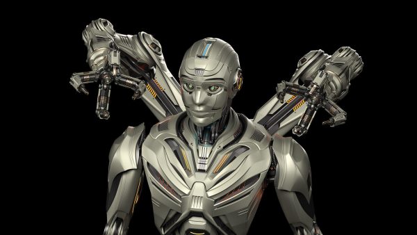 Robot Humanoid B2 - Rigged and Animated