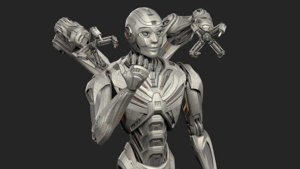 Robot Humanoid B2 - Rigged and Animated