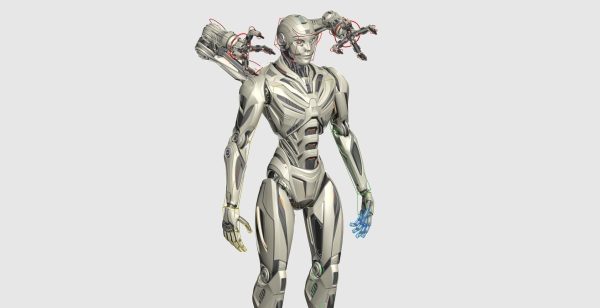 Robot Humanoid B2 - Rigged and Animated