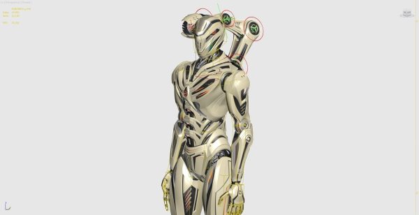 Robot Mech 3 - Rigged and Animated