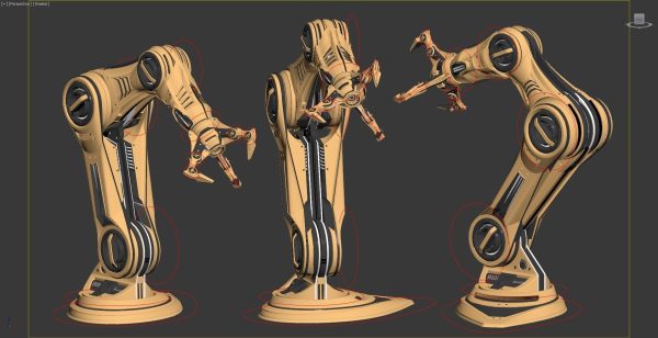 ROBOTIC ARM 5 Rigged and Animated