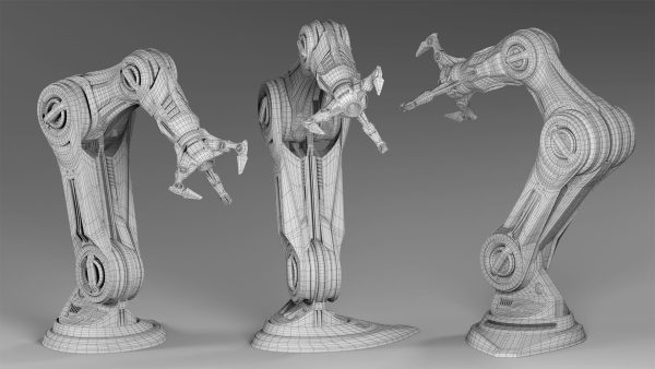 ROBOTIC ARM 5 Rigged and Animated