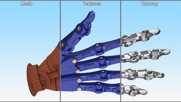 Robotic Arm Blue Rigged