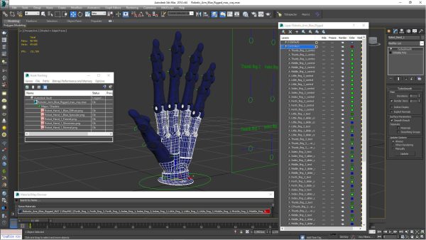 Robotic Arm Blue Rigged