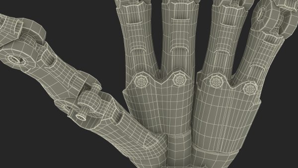 Robotic Arm Blue Rigged for Cinema 4D