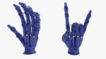 Robotic Arm Blue Rigged for Cinema 4D