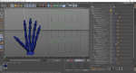 Robotic Arm Blue Rigged for Cinema 4D