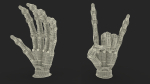 Robotic Arm Blue Rigged for Cinema 4D
