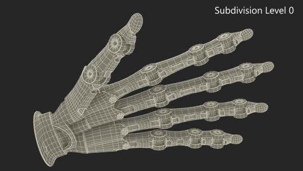 Robotic Arm Blue Rigged for Cinema 4D