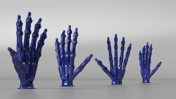 Robotic Arm Blue Rigged for Maya