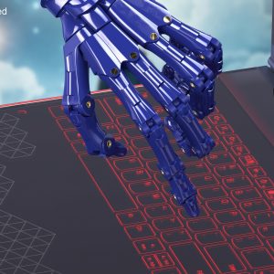 Robotic Arm Blue Rigged for Maya