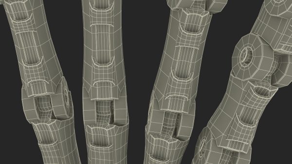 Robotic Arm Blue Rigged for Maya