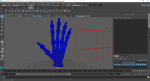 Robotic Arm Blue Rigged for Maya
