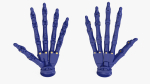 Robotic Arm Blue Rigged for Maya