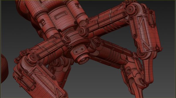 Robotic Arm Rigged and Animated