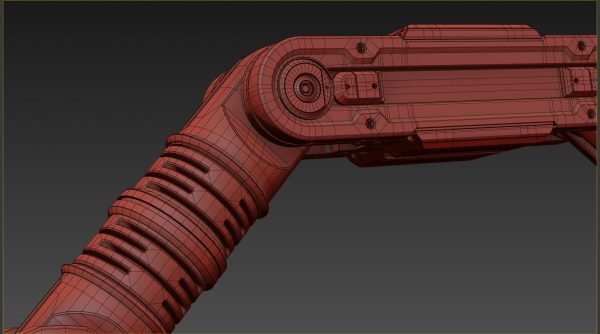 Robotic Arm Rigged and Animated