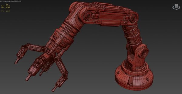 Robotic Arm Rigged and Animated
