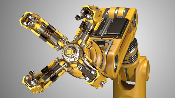 Robotic Arm Rigged and Animated