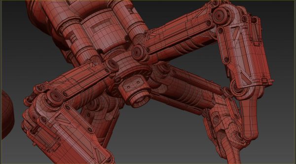Robotic Arm Rigged and Animated