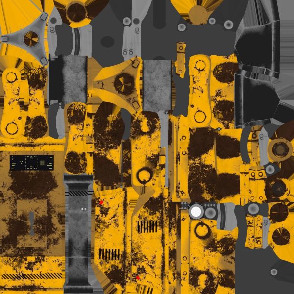 Robotic Hand A03 Yellow - Machinery Industrial Design