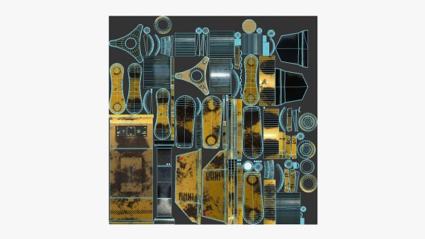 Robotic Hand A03 Yellow - Machinery Industrial Design