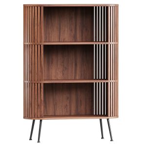 Rounded Wood Slats Shelf 3d model