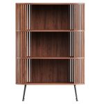 Rounded Wood Slats Shelf 3d model