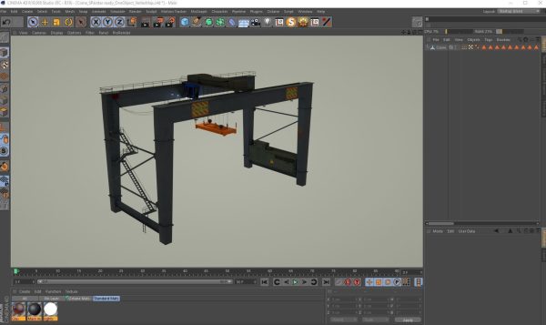 RTG Gantry  Port Crane Low poly