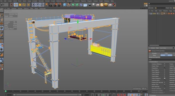 RTG Gantry  Port Crane Low poly