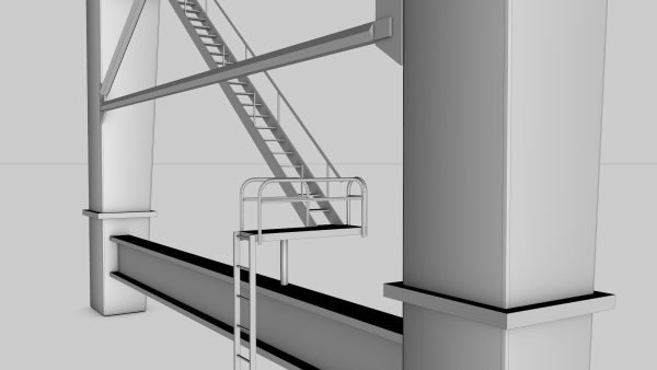 RTG Gantry  Port Crane Low poly