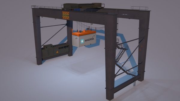 RTG Gantry  Port Crane Low poly