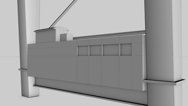RTG Gantry  Port Crane Low poly