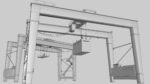 RTG Gantry  Port Crane Low poly