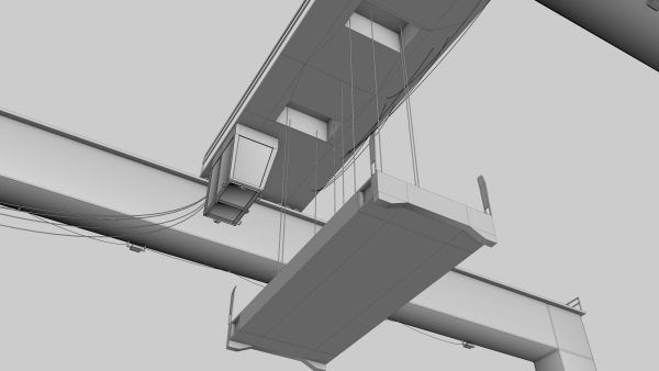 RTG Gantry  Port Crane Low poly